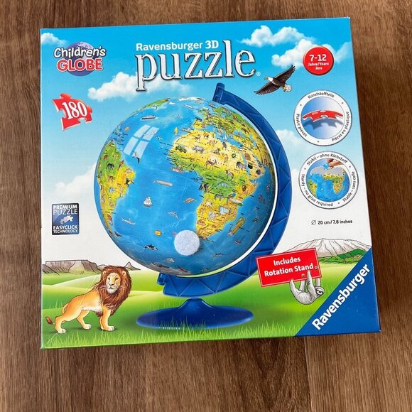 NEW Ravensburger Children's Globe 3D Puzzle 180pc - Picture 1 of 7